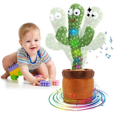 China Eco-Friendly Material Tik Tok Hot Selling Plush Recording Funny Wiggle Electronic Shake Cactus Talking Dancing Toy for sale