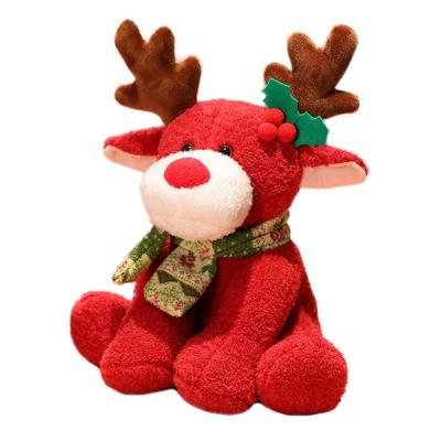 China Free Sample Eco-Friendly Christmas Deer Plush Elks Reindeer Toys For Kids Christmas Reindeer Stuffed Plush Animated Toys Stuffed Reindeer Toys for sale