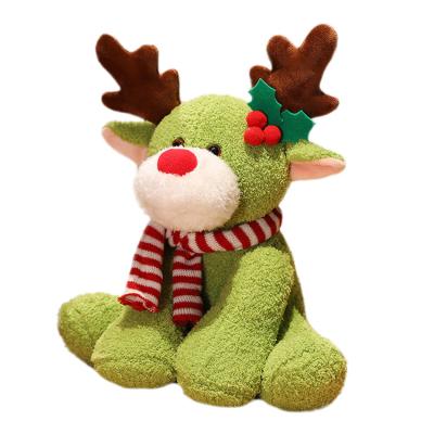 China Wholesale Soft Reindeer Stuffed Toy Elk Plush Toys Christmas Deer Plush Eco-friendly Christmas Plush Toy for sale