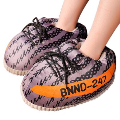 China Yeezy Plush Fashion Eco-friendly Warm Unisex Comfortable Indoor Slipper Soft Plush Slippers Winter for sale