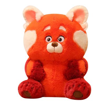 China Eco-friendly Material cartoon soft plush doll Stuffed Animal Doll Turning Panda Red Plushie toys for sale