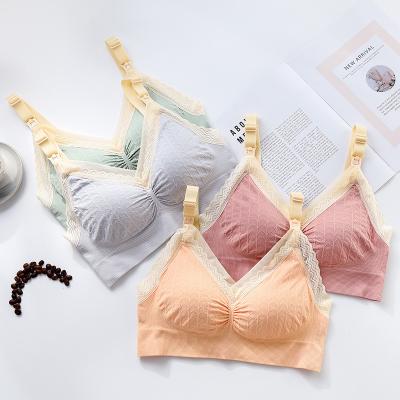 China New Lace Front Buckle Lactation QUICK DRY Underwear No Gathered Steel Ring After Pregnancy and Childbirth Nursing Fit Large for sale