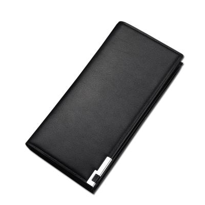 China New iron metal waterproof men's long youth multi-functional open wallet edge fashion vertical wallet for sale