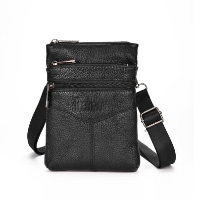 China Fashion High Quality Real Leather Luxury Mini Men's Shoulder Bag Cross Shoulder Long And Cross Strap - Body Bag for sale