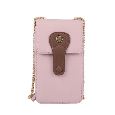 China Waterproof New Arrival 2021 Small Phone Bag Chain Women Cross - Korean Body Bag Spliced ​​Hug Mini Purse Women Clip Card Holder for sale