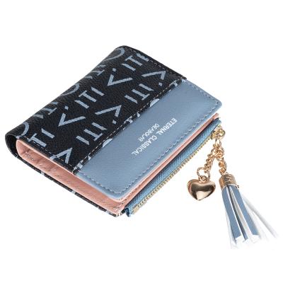 China Madame Short Women Wallets Mini Money Purses Small Fold Mini Money Purses Small Fold Waterproof PU Leather Female Card Holder for sale