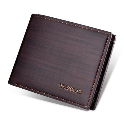 China PU Leather Male Wallet Men Wallet Casual Simple Stylish Short Clutch Waterproof Wholesale Small Purse for sale