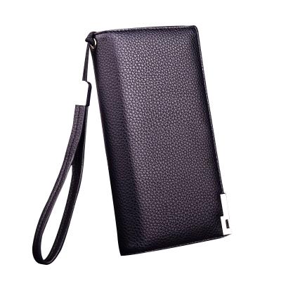 China Waterproof China best-selling male PU long zippered wallet is a holding phone case for sale