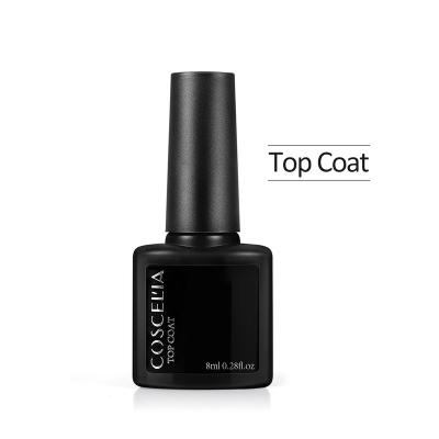 China COSCELIA Quick Dry Matte Nail Base Coat High Quality No Wipe Top Clear Resin Nail Private Label Coat Art Salon Custom OEM Logo for sale