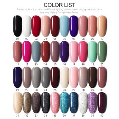 China COSCELIA Fashionable 10 Colors UV Gel High Quality Cosmetic Gel Polish Semi Permanent Pure Color Nail Manicure Tool Decoration for sale