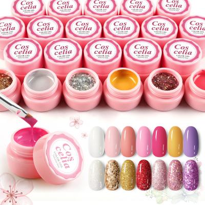 China Decorate Newest Nail COSCELIA 2021 Colorful Gel Private Label Professional Premium Nail Art Salon Starter Gel Polish for sale