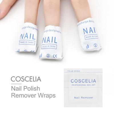 China 5 Fingers Gel Remover COSCELIA Automatic Professional Nail Polish Remover Pads Different Pack Nail Wraps Nail Cleaning OEM Logo Tools Custom Easy Cleaner for sale