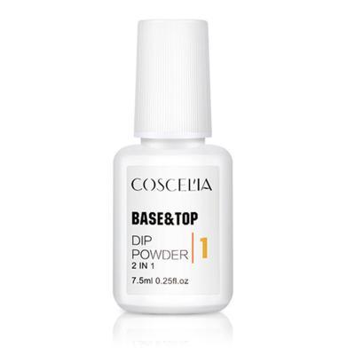 China Quick Drying Easy Apply COSCELIA Factory Wholesales Dip Powder Top Base Coat for sale