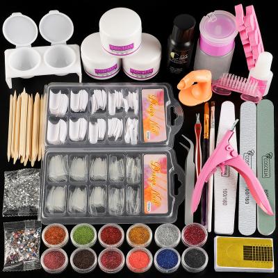 China Excellent Nail Art Effect COSCELIA Professional Nail Art Set with Tools Nail Acrylic Kit for Powder Acrylic Nail Set with Liquid Full Set for sale