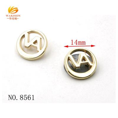 China Sustainable High End Custom Metal Logo Badge Metal Accessories For Apparel for sale