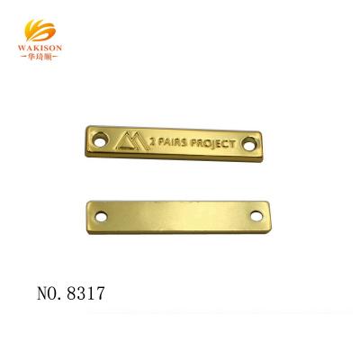 China 2021 New Sustainable Metal Tag Item Eco-friendly Zinc Alloy Metal Labesl For Clothes for sale