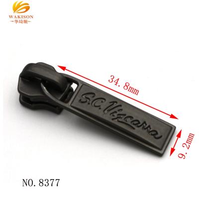 China Custom Logo Metal Purse Zipper Puller Zipper Slider Eco - Friendly / Durable Hardware for sale