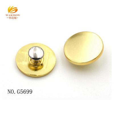 China Double Long Cap Rivet Gold Plating Tube Metal Nickel Free Flat Rivet for sale