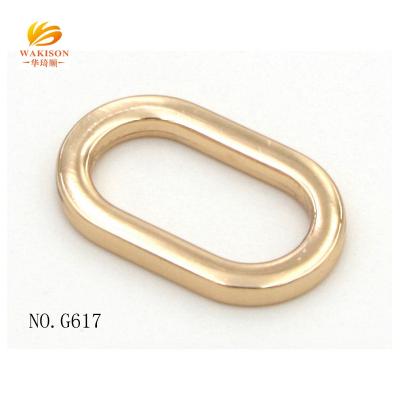 China Custom Fit Metal Bag Accessories Nickel Oval Flat Oval Oval Ring For Handbag Hardware Fittings for sale