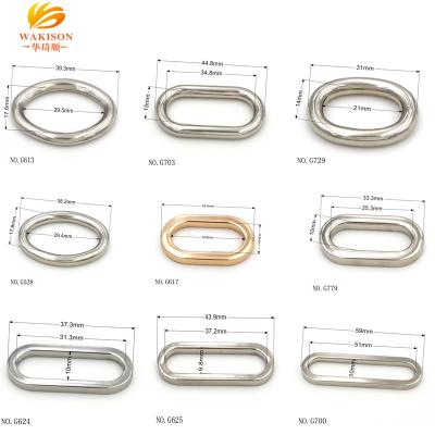 China Free Sample Eco - Friendly / Durable Zinc Alloy Metal Oval Ring For Bag Hardware for sale