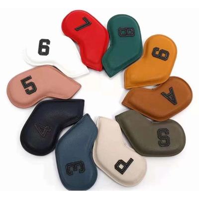 China Durable 10pcs/set Golf Club Iron Headcover Golf Iron Head Covers Golf Club Iron Headovers Wedges Covers for sale