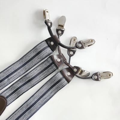 China Wholesale Custom Adjustable Elastic Suit Heavy Duty Men's 3.5cm Metal Clip Suspender 