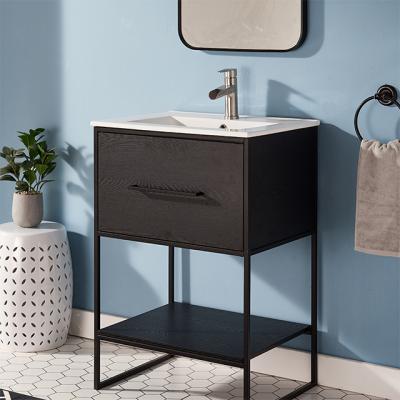 China Good quality environment friendly factory designs modern single wall mount bathroom sink cabinet for hotel for sale