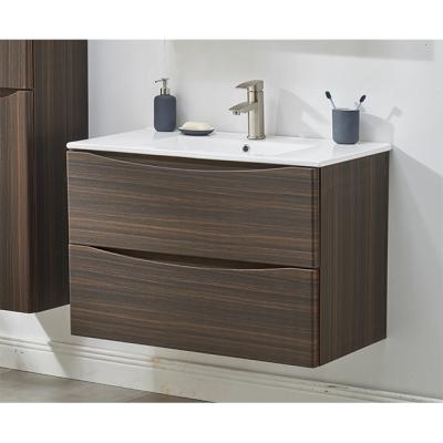 China Wholesale Customized Environment Friendly Wall Rack Designs Modern Wood Penthouse Bathroom Vanity for sale