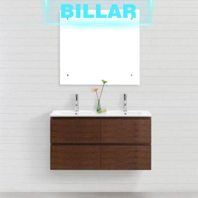 China New Design Hotel Customized Environmental Friendly Model Bathroom Sink Wall Mount Single Vanity for sale