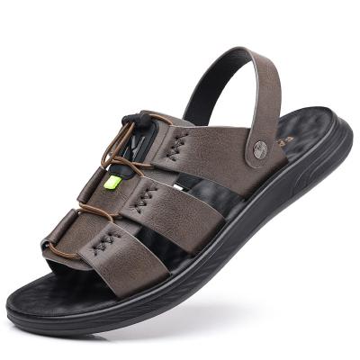 China New men's sandals shoes men's leather shoes leisure beach men's soft soles massage casual non-slip sandals for sale