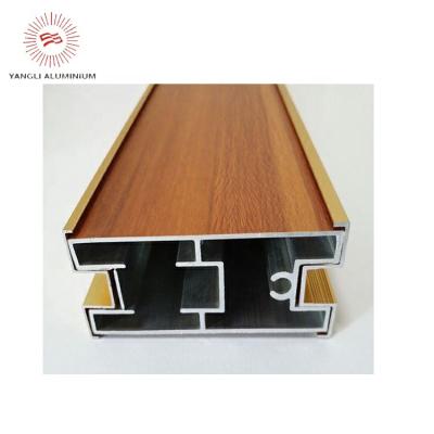 China door & Window China Supplier Extrusion Aluminum Profiles Wood Texture Aluminum Profiles Wood Grain Aluminum Profile for sale