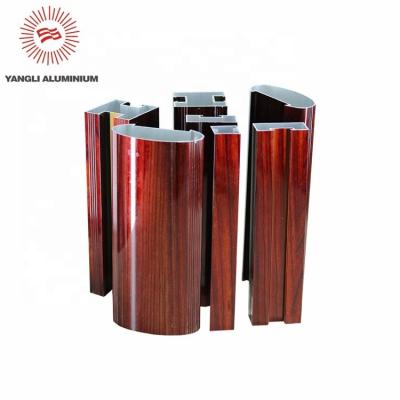 China door & Different Window Color Of Wood Grain Texture Aluminum Window Profiles for sale