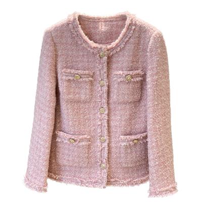 China Anti-wrinkle [6236 OEM ODM] 2022 spring women's plus size fashion factory wholesale price sexy classic tweed jacket for sale