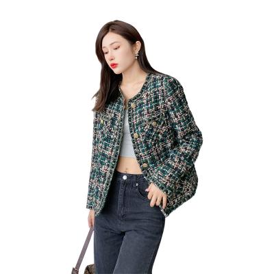 China Fashionable Anti-wrinkle Anfeiouna winter ladies tweed fabric coats for ladies and jackets for sale