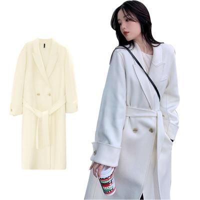 China Anti-wrinkle Anfeiouna Cashmere Wool Coat Women's 100% Cashmere Coat Korean Stunning Cashmere Coat for sale