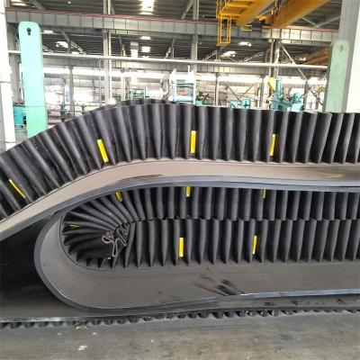 China Anti Abrasive Rubber Steel Cord Corrugated Sidewall Conveyor Belt for sale