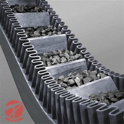 China Strong Adhesion Rubber Multi Ply Textile Corrugated Sidewall Conveyor Belt for sale