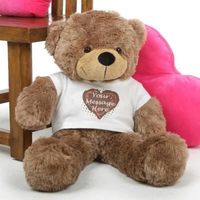 China Custom Promotional or Gift Big Size Teddy Bear Plush Giant Soft Pillow Stuffed Toy With T-shirt For Girls for sale