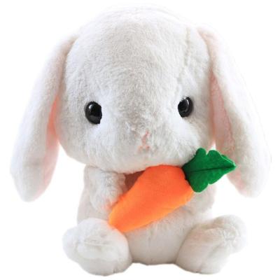 China Pink Bunny Soft Toy Rabbit Singing Bunny Promotional or Gift Plush Stuffed Rabbit Toy with Carrot for sale