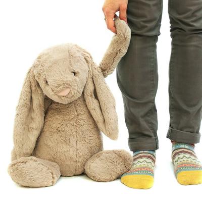 China Promotional or Gift Long Ear Stuffed Gray Rabbit Plush Baby Soft Dancing Rabbit Toy for sale