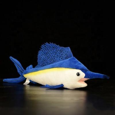 China Promotional or Gift Custom Realistic Small Animal Sea Fish Plush Toy Pet Catnip Toys for sale