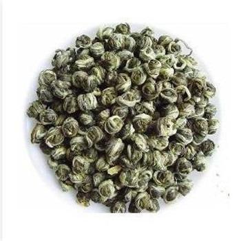 China Jasmine Pearls Loose Tea Jasmine Green Tea Organic Longzhu Dragon Pearls Flower Flavor Tea for sale