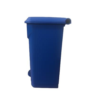 China Viable Hot Selling Blue Plastic Kitchen Trash Waste Bin Manufacturer Plastic Can for sale