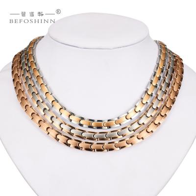 China Negative Ion + Pure Titanium Customize To Promote Blood Circulation Health Energy Germanium Anion99.999% Titanium Necklace Women for sale