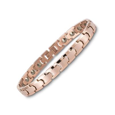 China Pure Germanium + Women Accessories Pure Titanium Rose Gold Magnetic Germanium Charm Bracelet Wholesale Women for sale