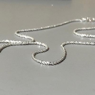 China TRENDY Popular Sparkling Necklace For Women Clavicle Chain Choker 925 Sterling Silver Fashion Jewelry Gift for sale