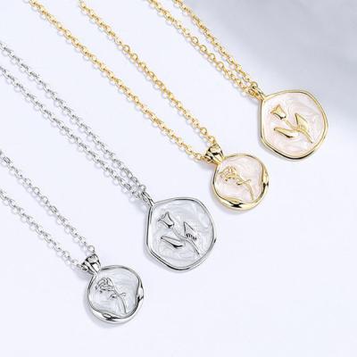 China TRENDY Floral Collection 925 Sterling Silver Flower Pendant  Necklace Women Jewelry Gift for Girlfriend for sale