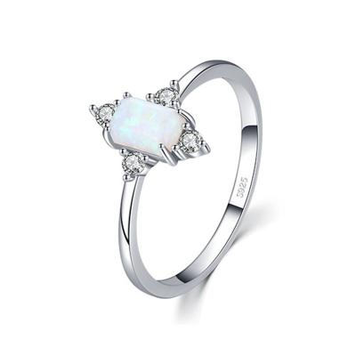 China TRENDY 925 Sterling Silver Rings For Women Classic Luxury Shining Crown Opal Ring Wedding Jewelry Retail and Wholesale for sale