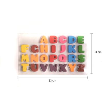 China 26 Letters 8 Colors Radom Combination Shape Flexcils 3D Letters Pencil For Toddlers With Plastic Pencil Box for sale