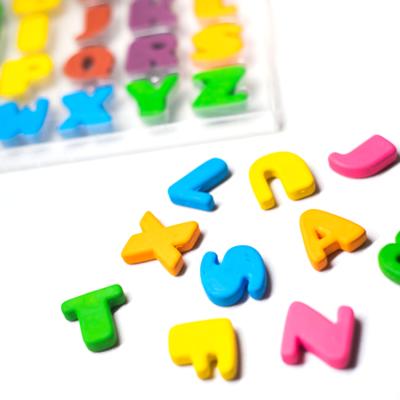 China 26 Letters 8 Colors Radom Combination Shape Flexcils 3D Letters Baby Color Book With Crayons Crayons For Kids for sale